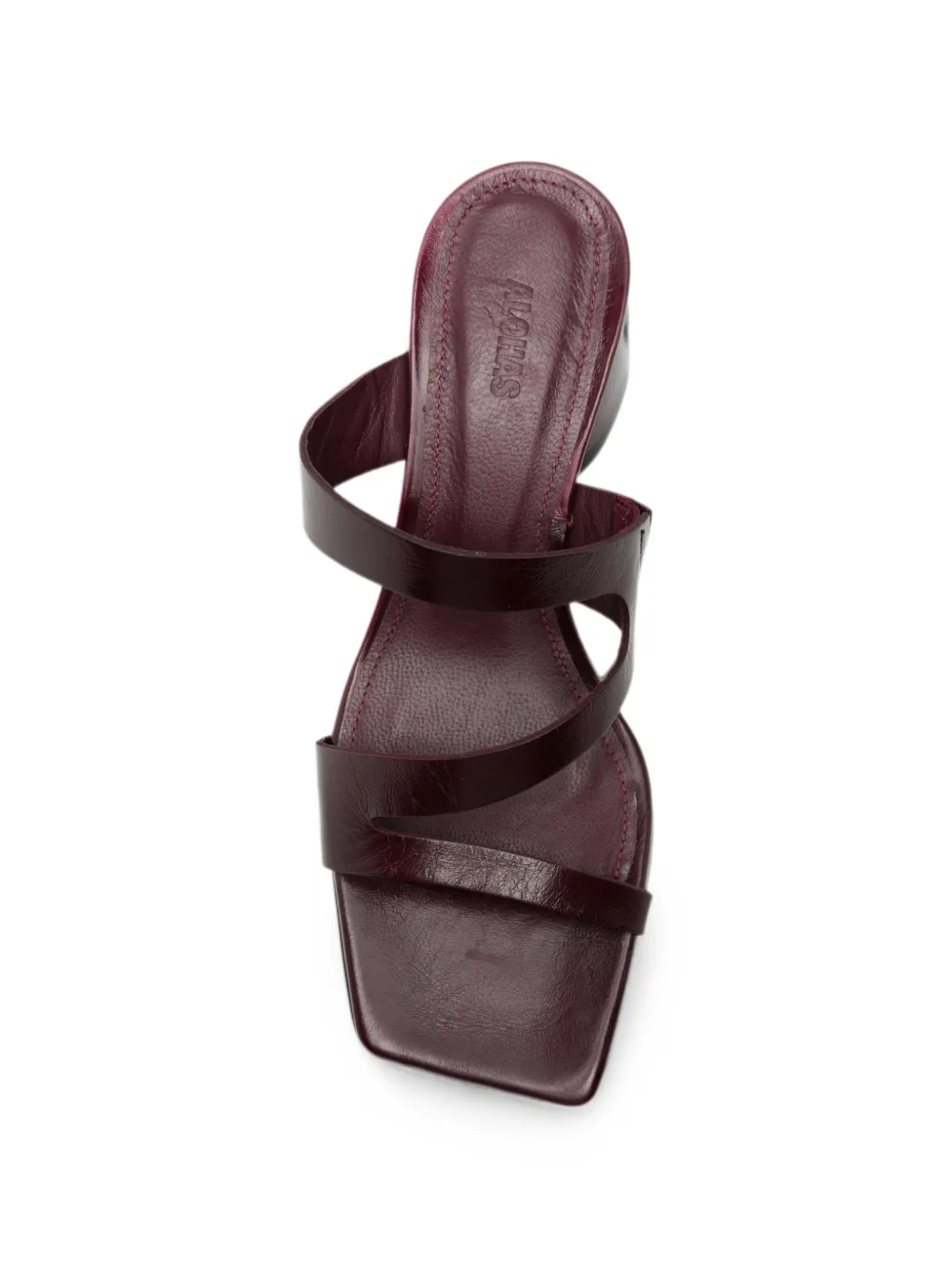 ALOHAS Orielle multi-strap square-toe heeled sandals Rood