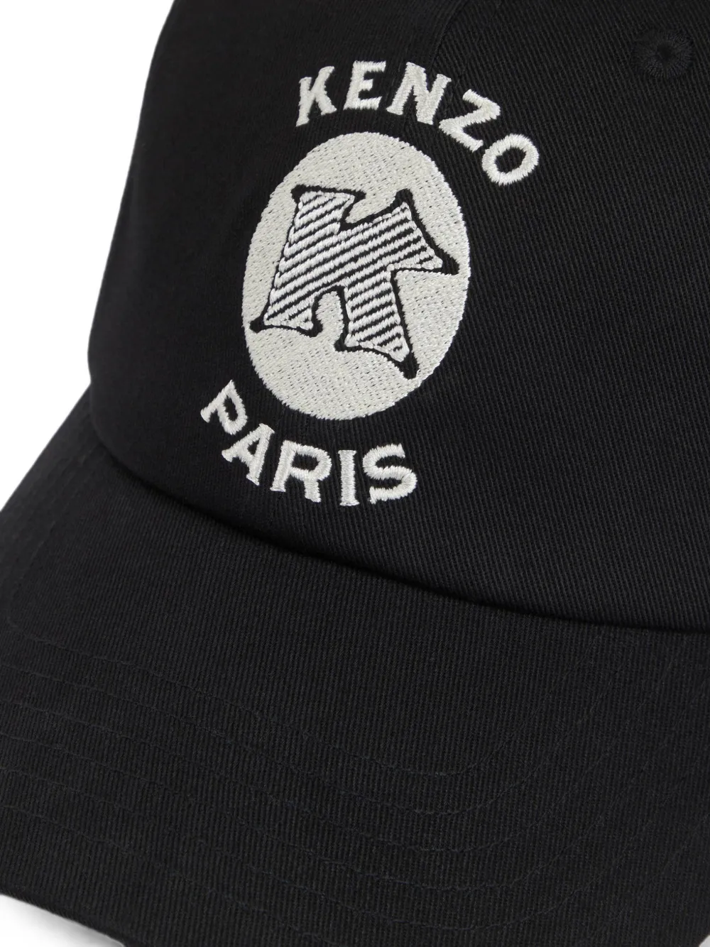 Kenzo Honkbalpet met geborduurd logo Zwart
