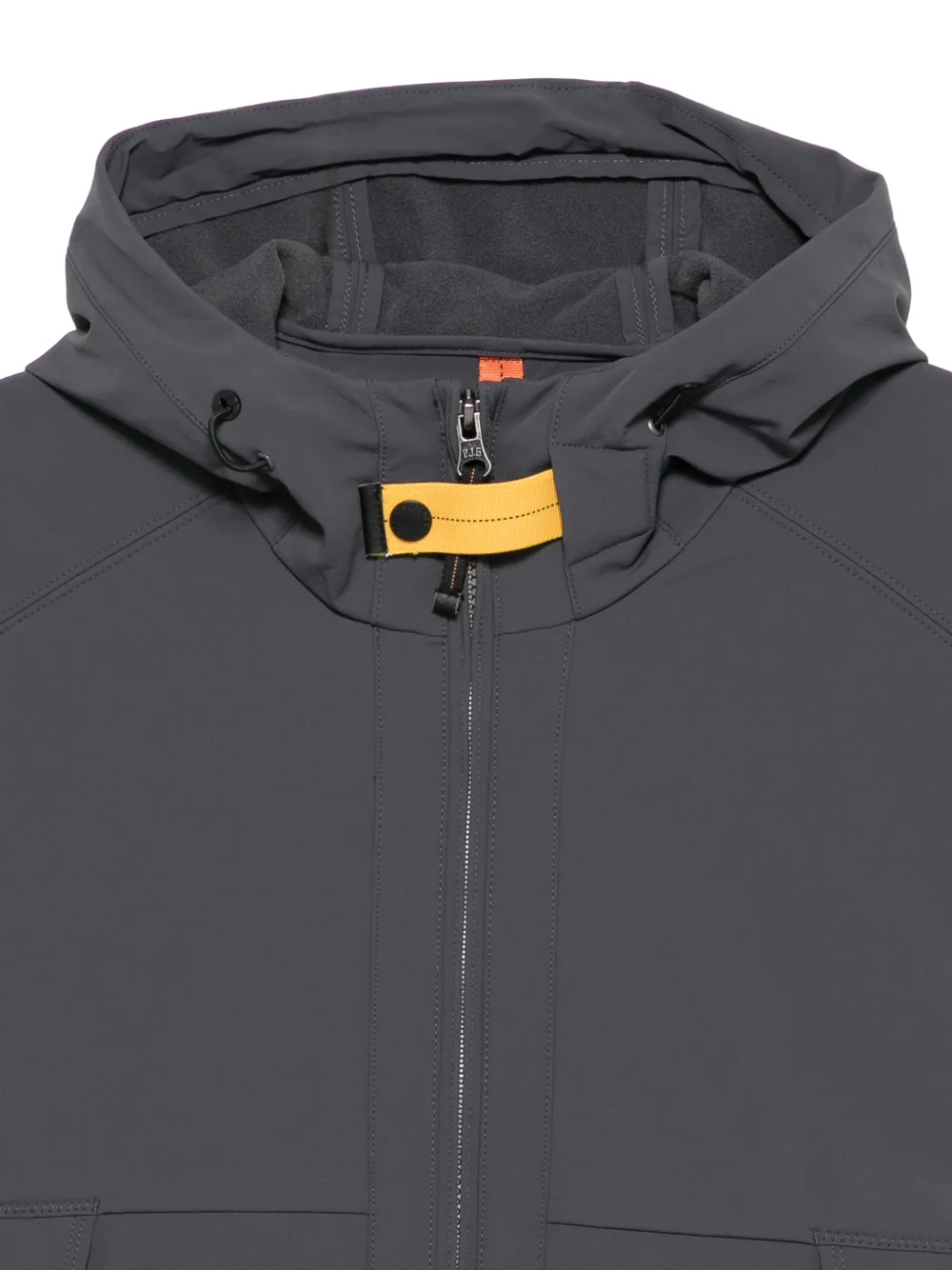 Parajumpers logo-patch hooded jacket Grijs
