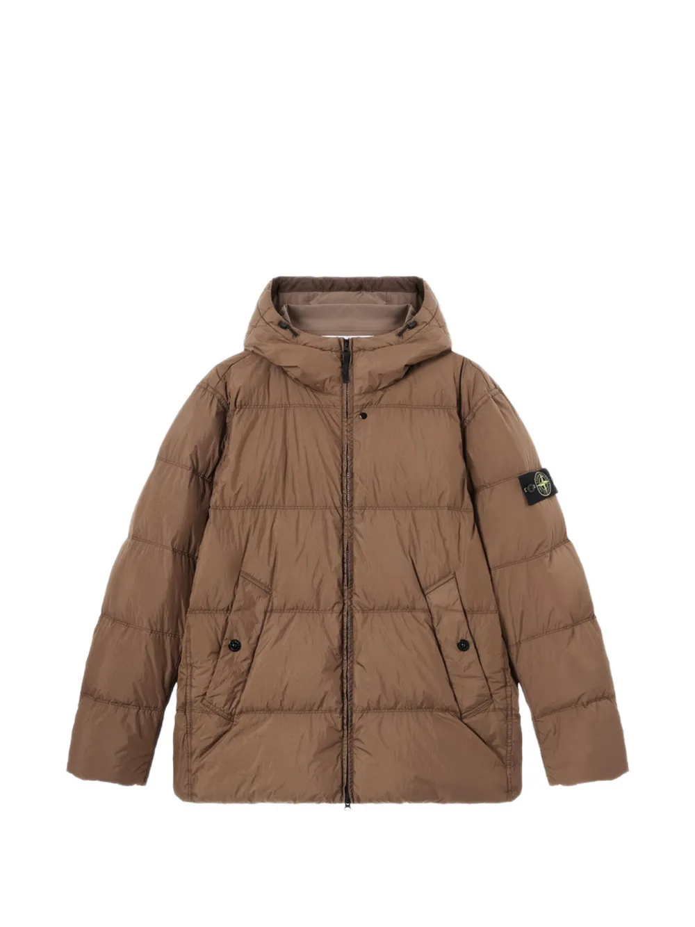 Stone Island 4100037 Crinkle Reps NY wind-resistant down jacket with anti-drop - Marrone