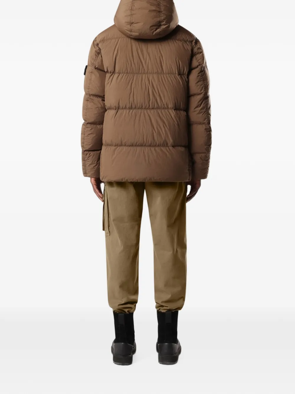 Stone Island 4100037 Reps NY windbestendig donsjack met anti-drop Bruin