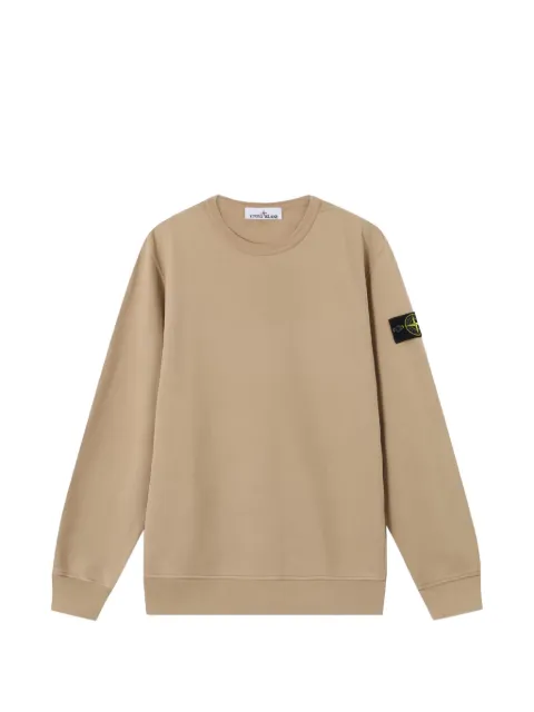 Stone Island logo-patch crew-neck sweater