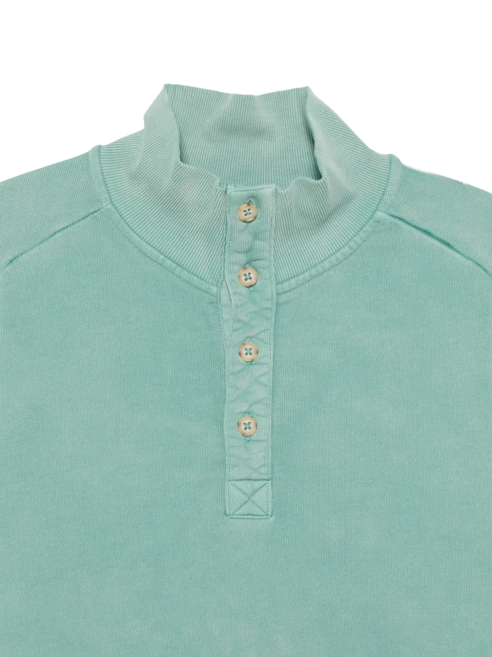 ENTIRE STUDIOS Port sweater met opstaande kraag en knoopsluiting Groen
