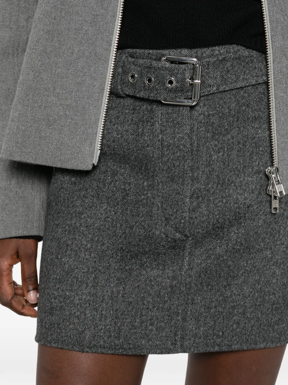 Sportmax Paraggi belted mini skirt Grijs