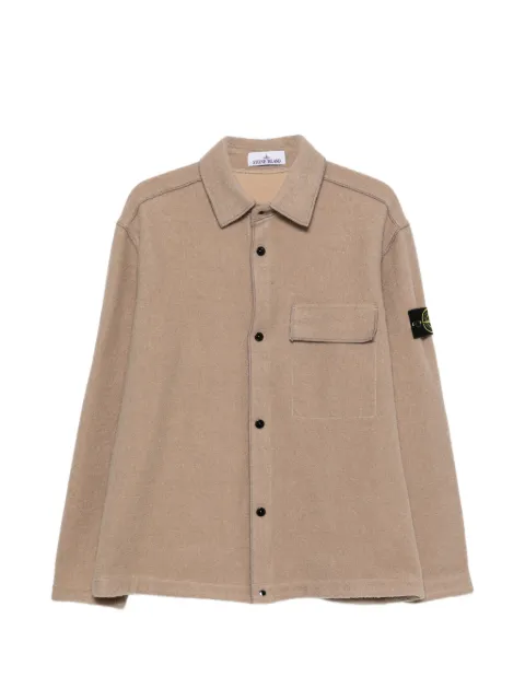 Stone Island logo-patch shirt jacket