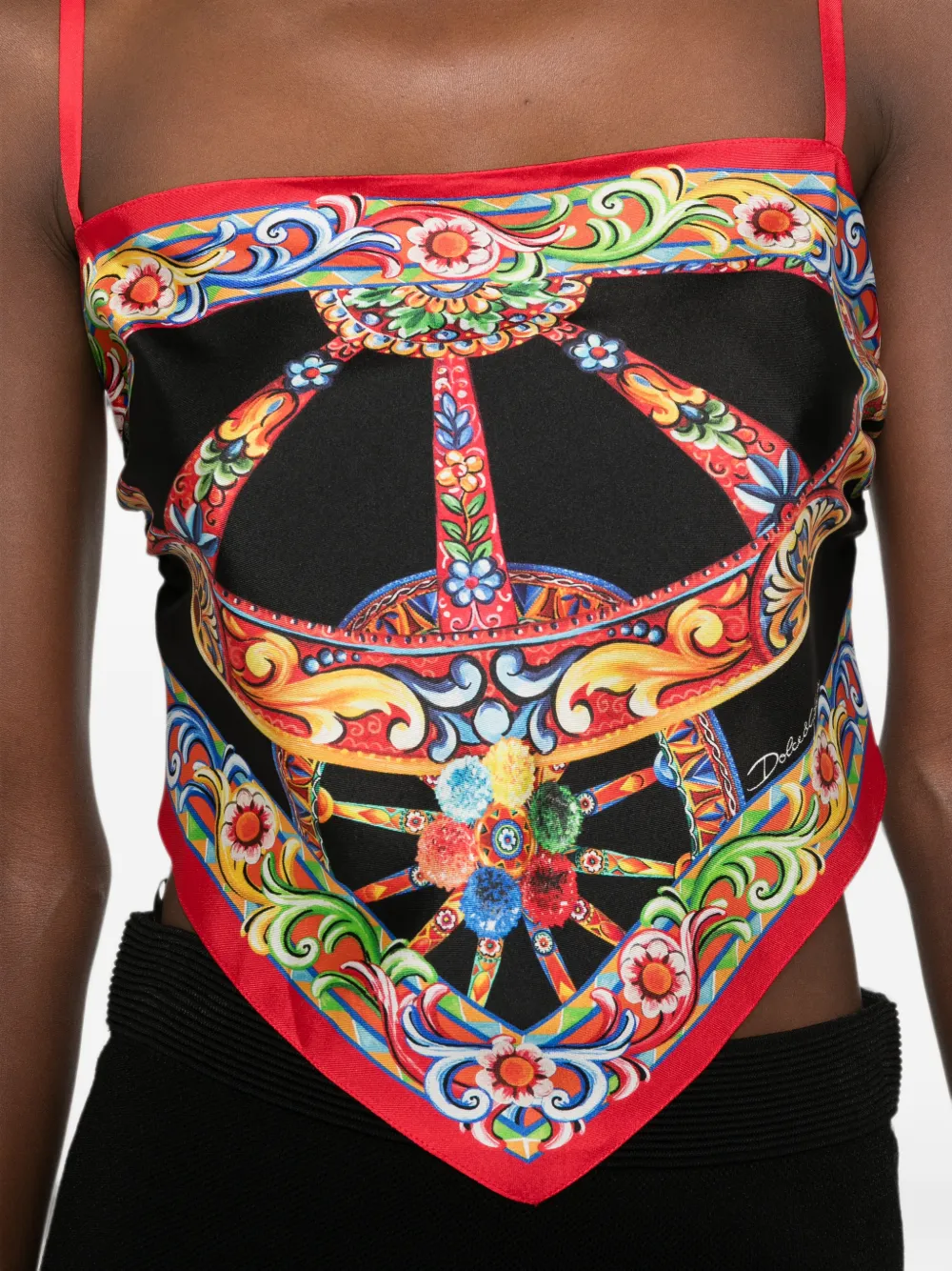 Dolce & Gabbana Zijden spencer met print Zwart