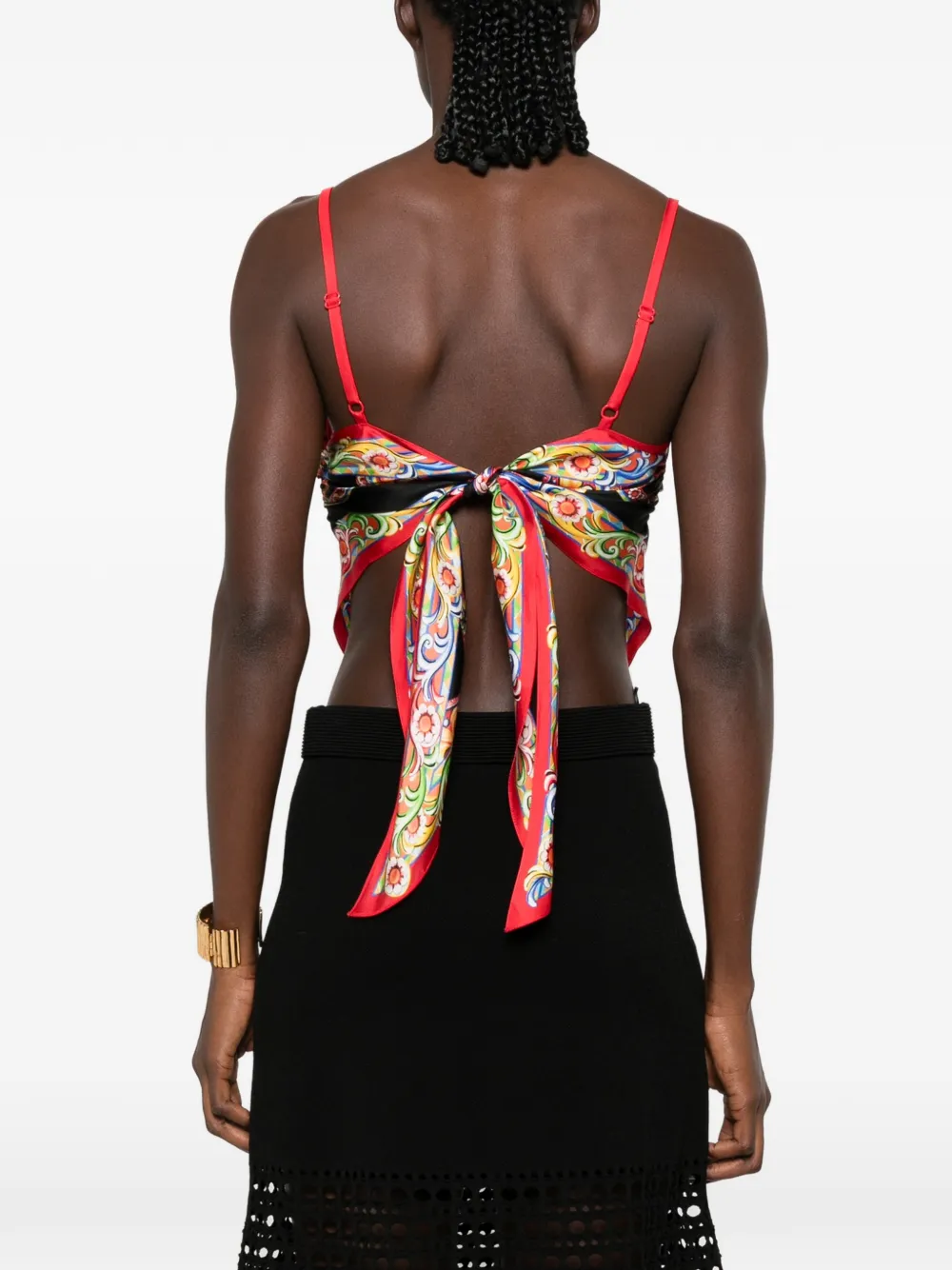 Dolce & Gabbana Zijden spencer met print Zwart