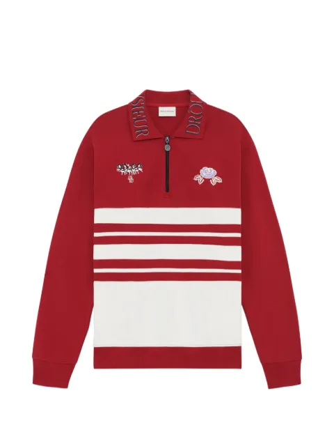 Drôle De Monsieur embroidered-logo striped polo shirt
