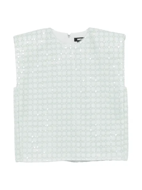 ROTATE BIRGER CHRISTENSEN top sin mangas con detalles de lentejuelas