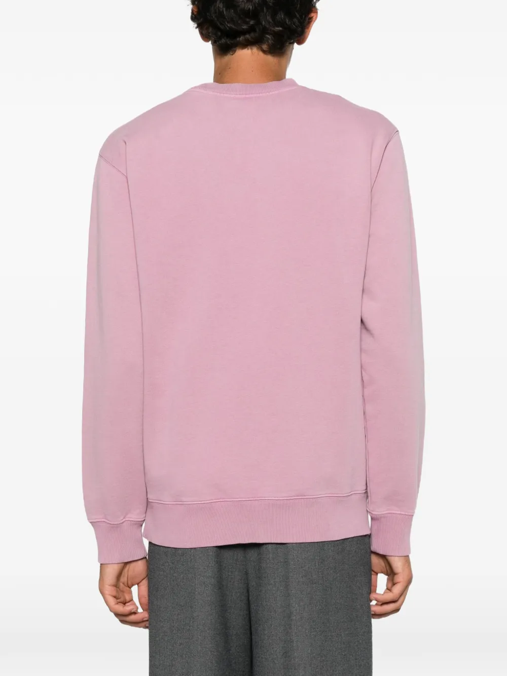 Drôle De Monsieur Slogan Classique délavé katoenen sweater Roze