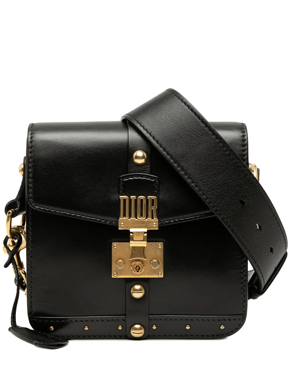 Christian Dior Pre-Owned 2017 Leather DiorAddict Square Flap crossbody bag - Black