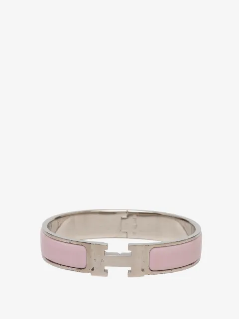 Hermès Pre-Owned pulsera fina esmaltada con cierre de clip en H 2000-2026