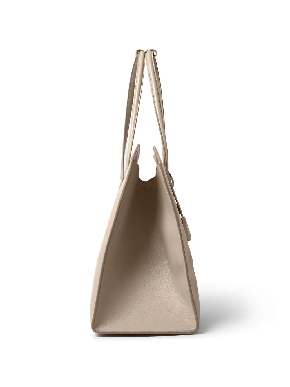 Stella McCartney Gewelfde shopper met hangslot-detail Beige