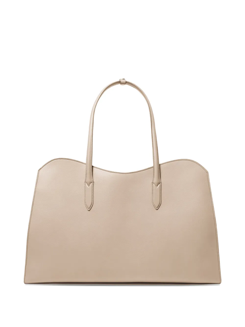 Stella McCartney Gewelfde shopper met hangslot-detail Beige