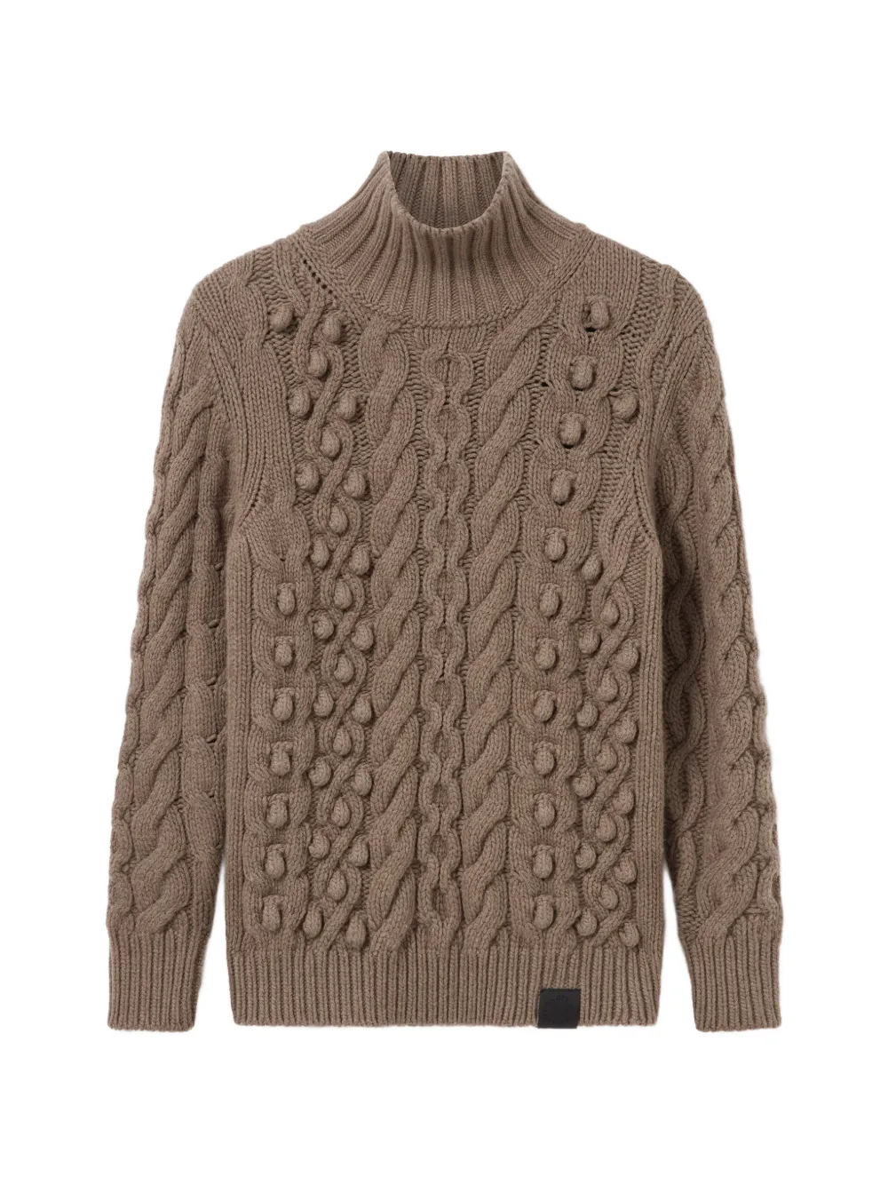 Stella McCartney cable-knit bobble-detail sweater - Marrone