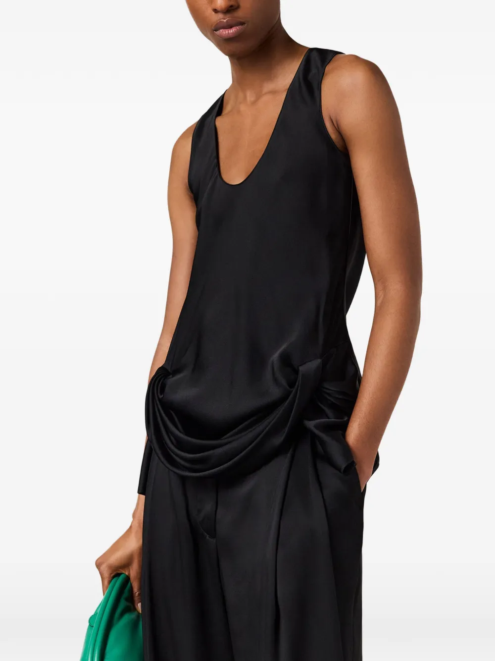 Stella McCartney Gedrapeerde top Zwart