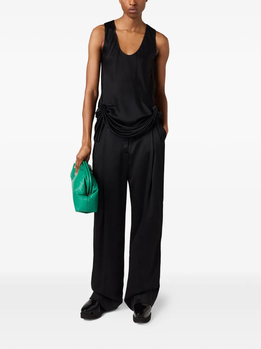 Stella McCartney Gedrapeerde top Zwart