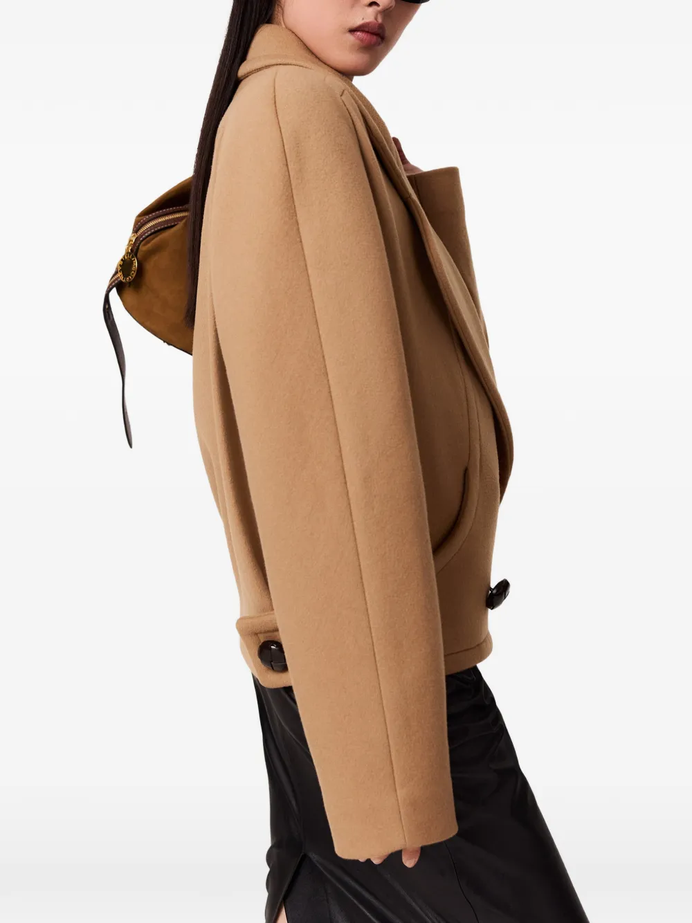Stella McCartney Korte wollen jas Beige