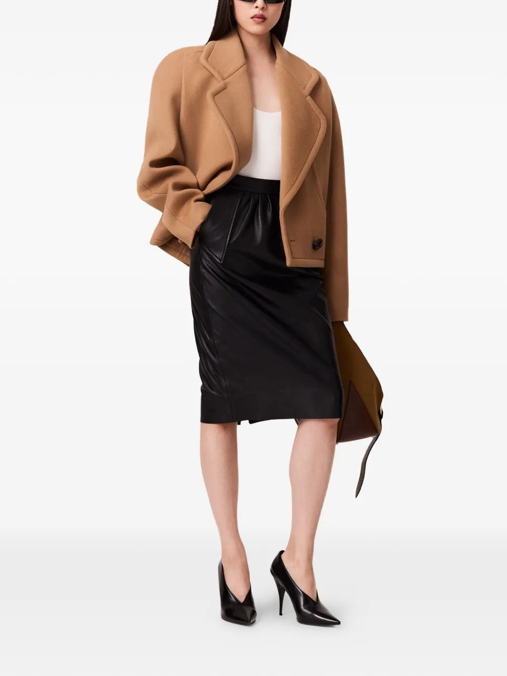Stella McCartney Korte wollen jas Beige
