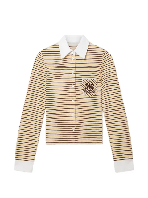 Stella McCartney camisa con logo bordado y motivo de rayas