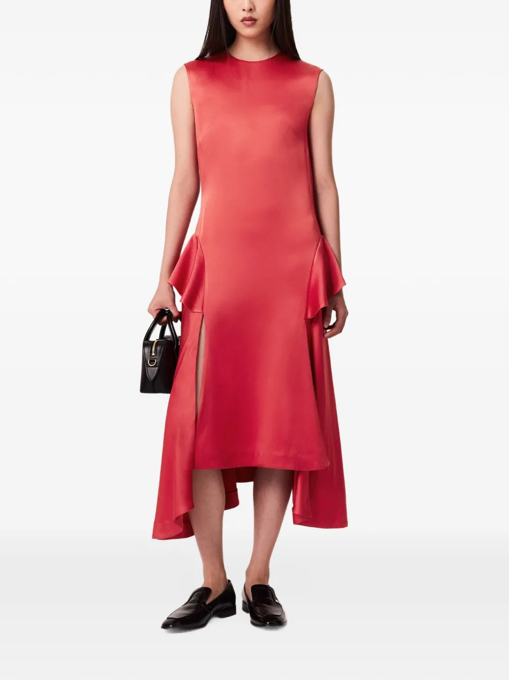 Stella McCartney Gedrapeerde midi-jurk Rood