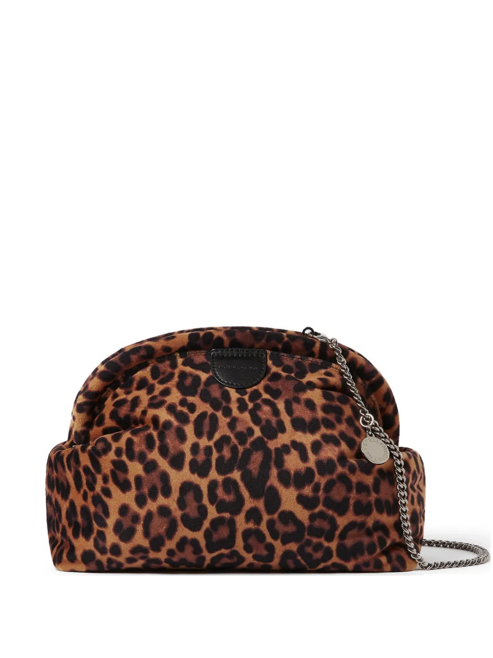Stella McCartney Borsa con stampa leopardata e catena - Toni neutri