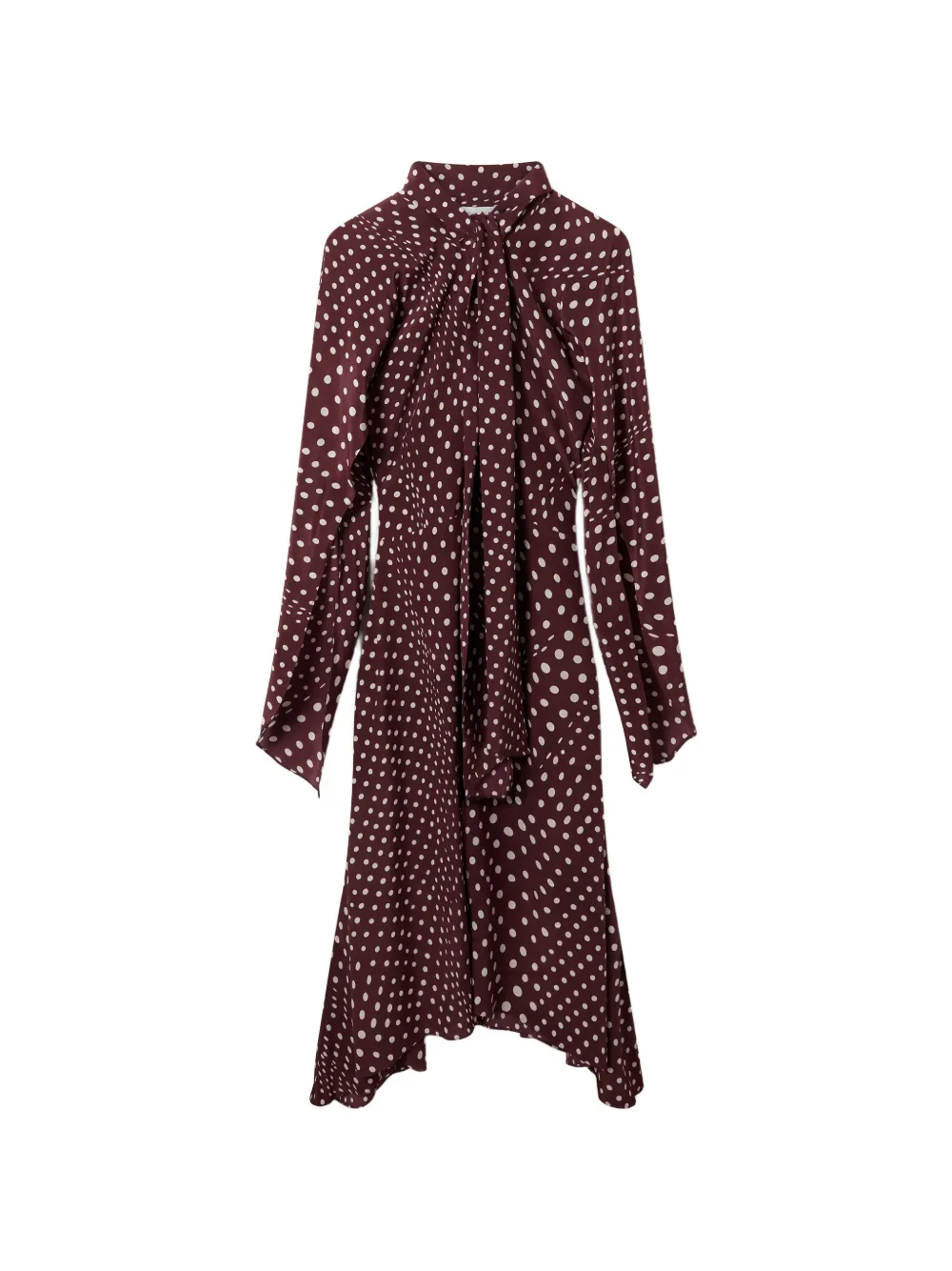Stella McCartney Abito asimmetrico a pois - Rosso