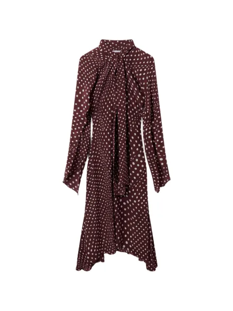 Stella McCartney vestido asimétrico con moño en el cuello