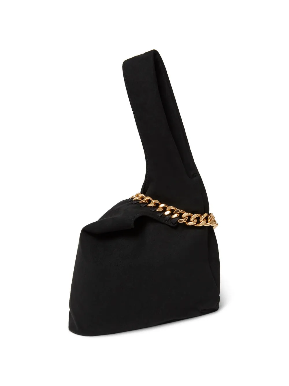Stella McCartney Frayme clutch met schakelketting Zwart