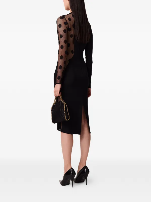 black dot mesh midi dress self-portrait - BLACK DOT MESH MIDI DRESS / Shop  https://tinyurl.com/yyypodox