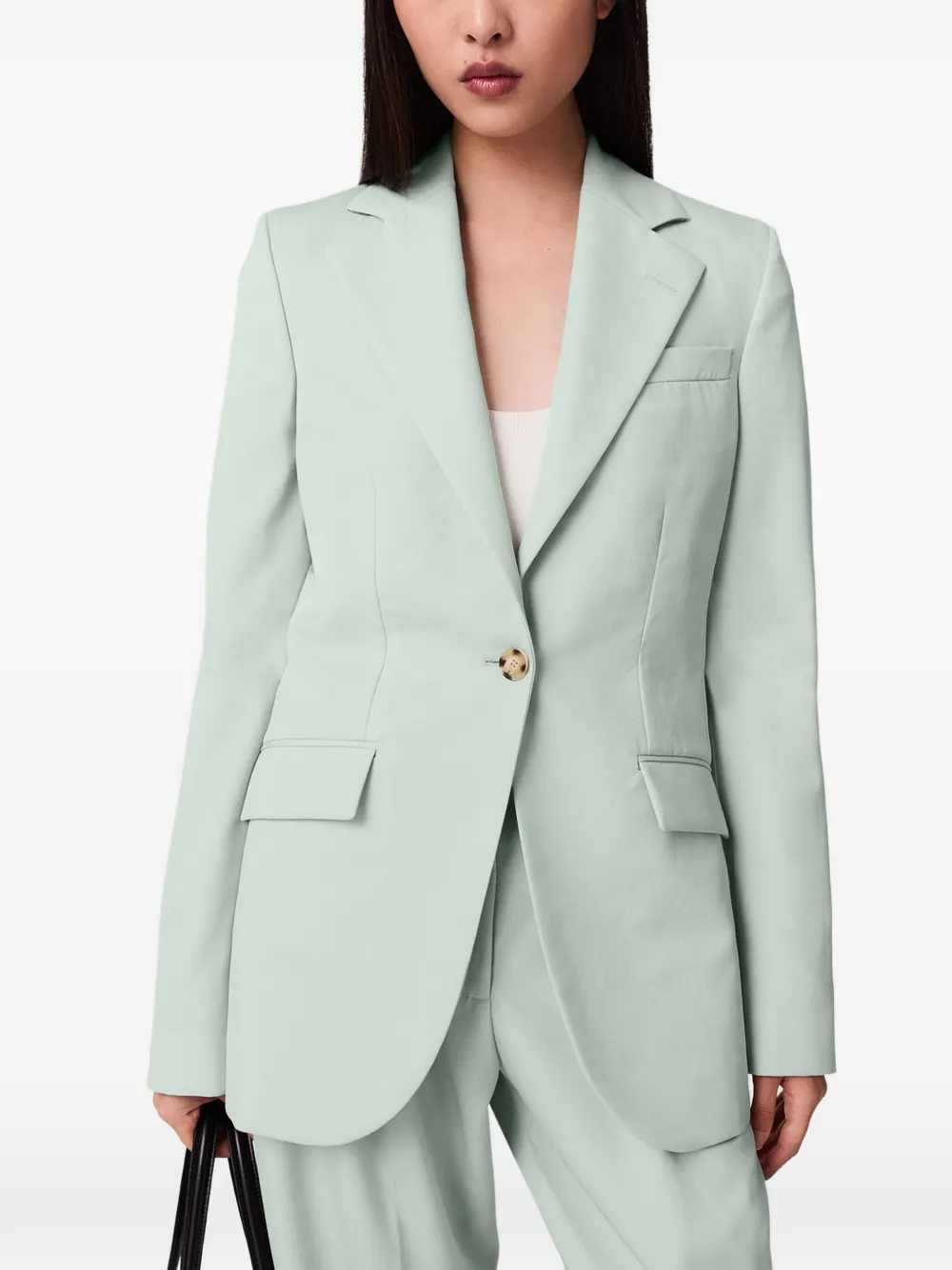 Stella McCartney wollen jack met enkele rij knopen Groen