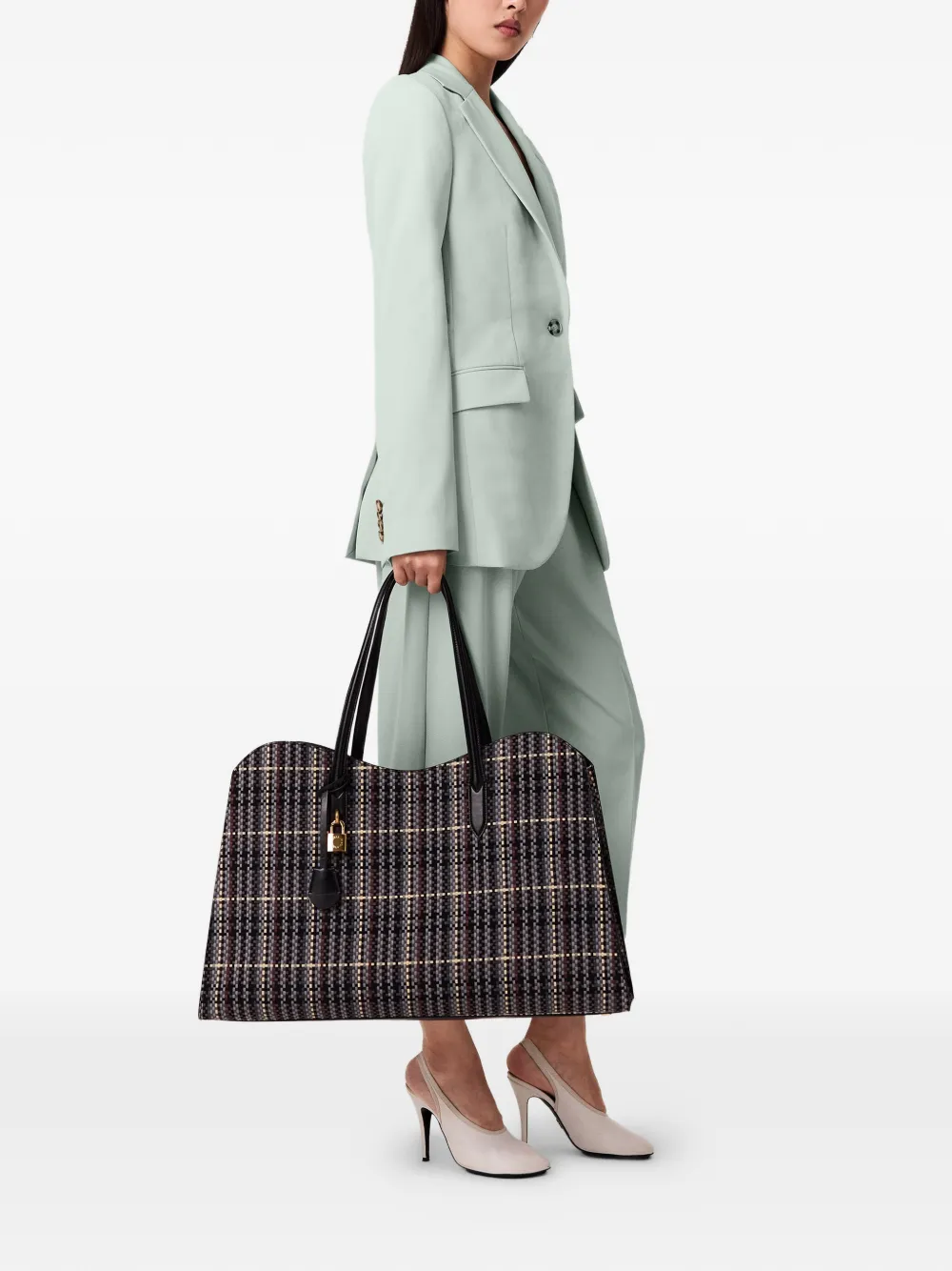Stella McCartney wollen jack met enkele rij knopen Groen