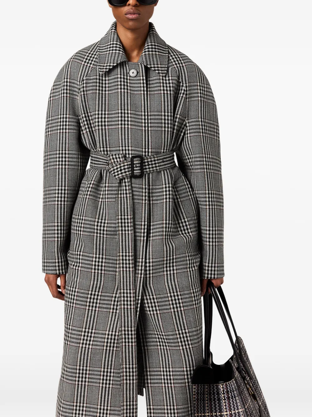 Stella McCartney Mantel met ceintuur Grijs