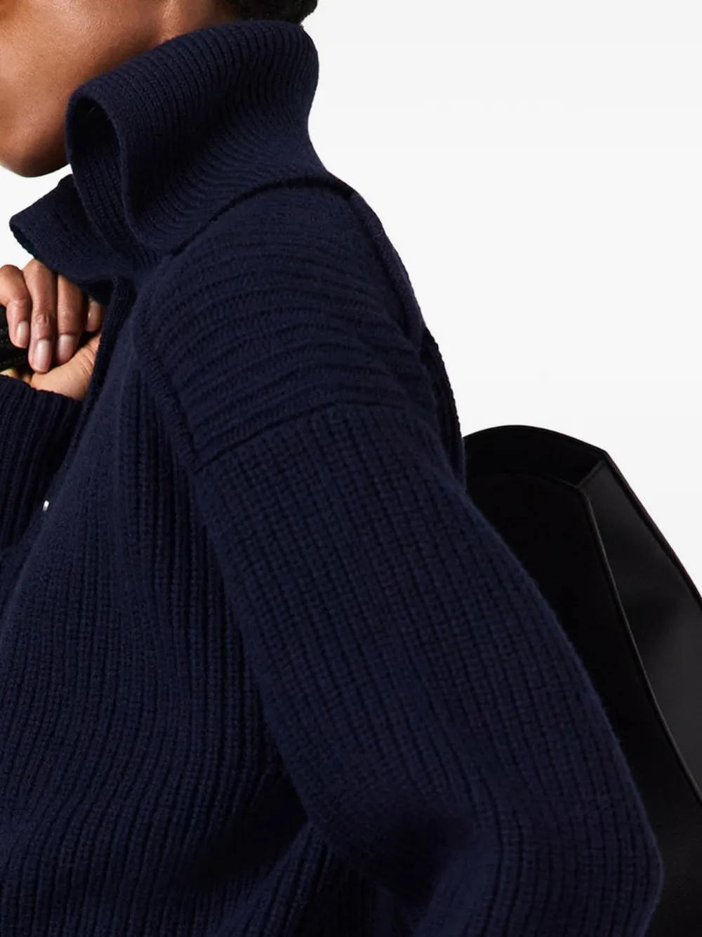 Stella McCartney Ribgebreide trui met knopen Blauw