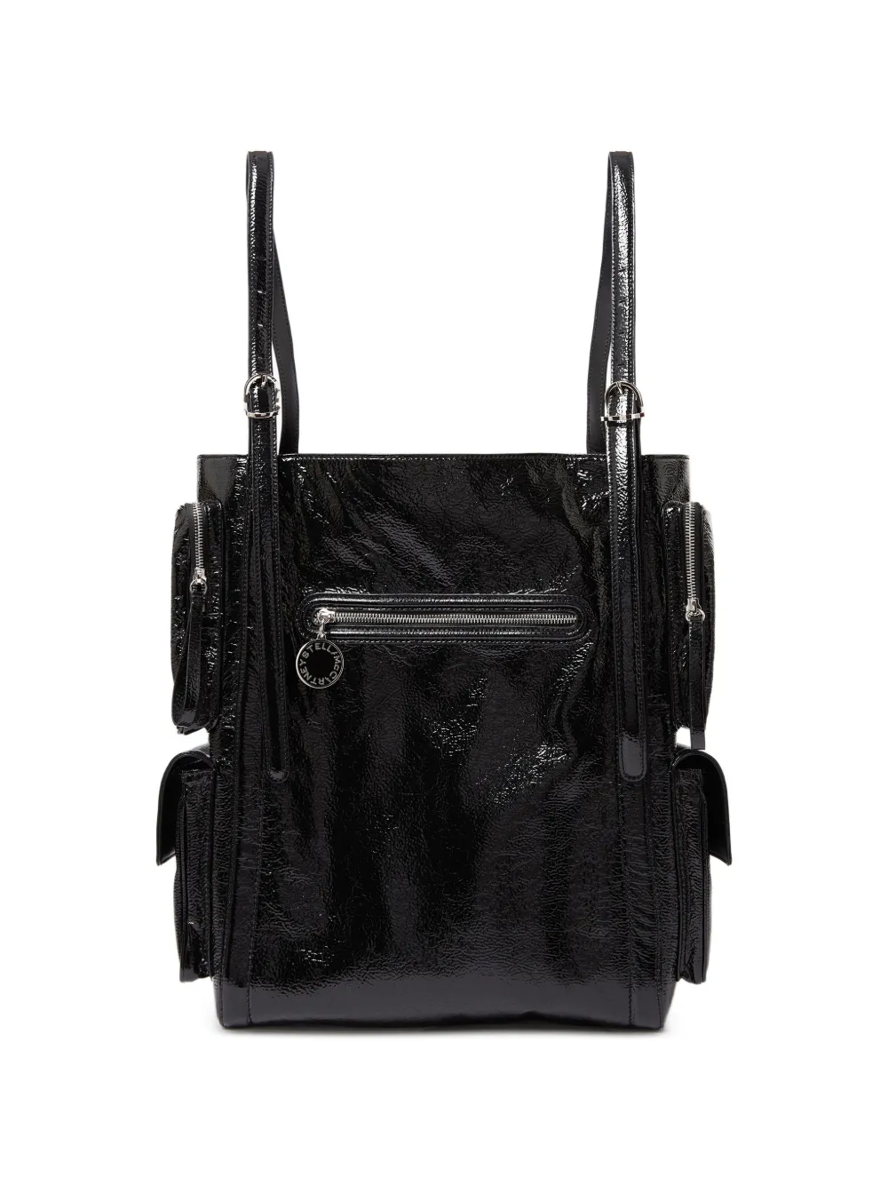 Stella McCartney Borsa tote con tasche - Nero
