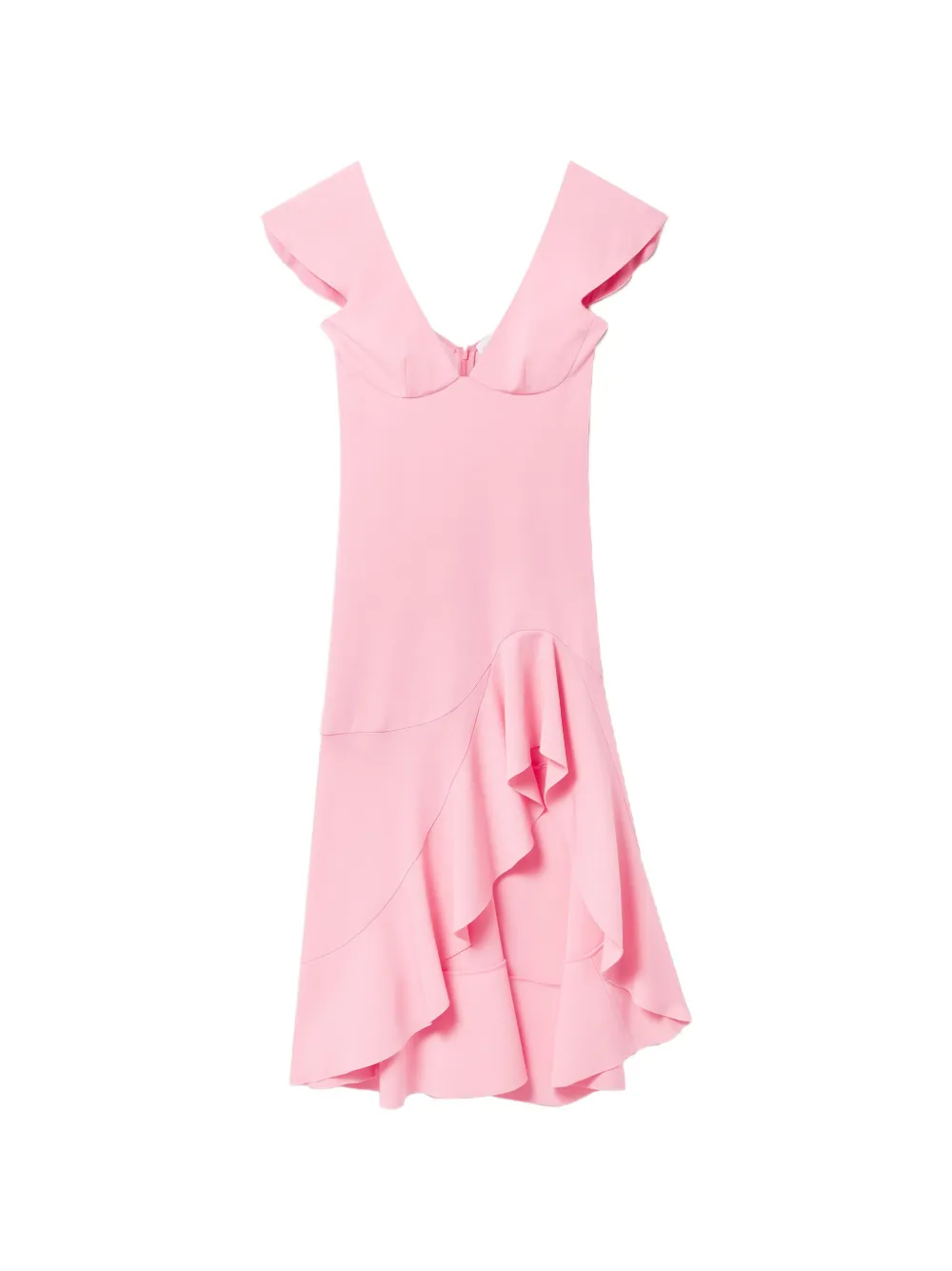Stella McCartney Abito con scollo a V e ruches - Rosa