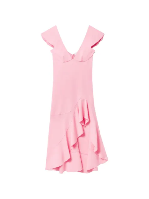 Stella McCartney vestido con volantes y cuello en V