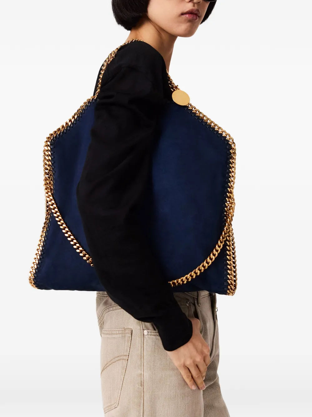 Stella McCartney Falabella shopper met ketting Blauw