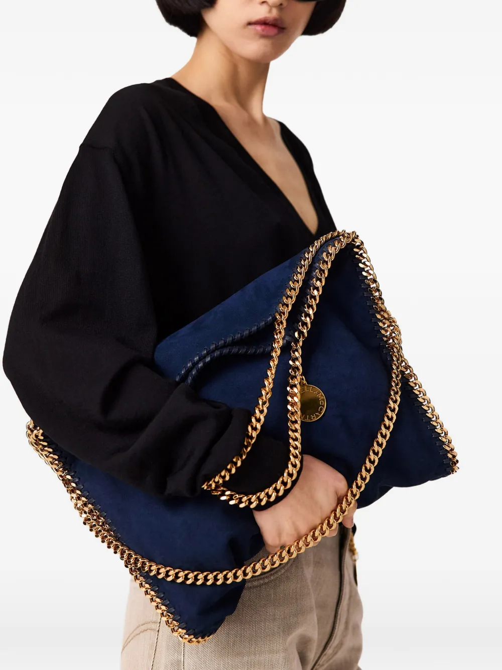 Stella McCartney Falabella shopper met ketting Blauw