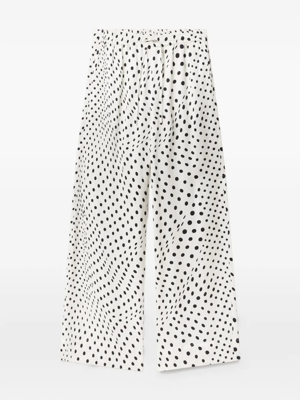Stella McCartney Pantaloni a pois con coulisse - Bianco