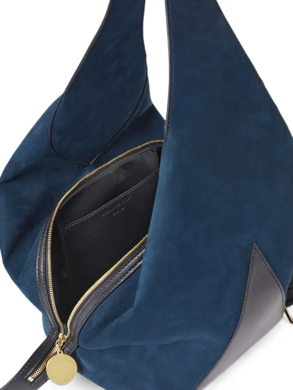 Stella McCartney パーティバッグ　クラッチバッグ ブルー ベロア Stella McCartney パネル ショルダーバッグ | ブルー | FARFETCH JP