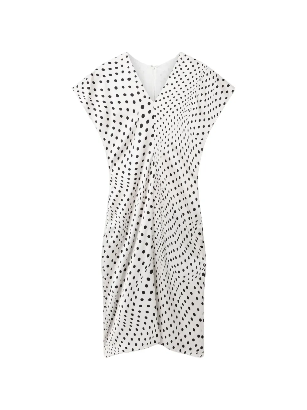 Stella McCartney polka-dot V-neck dress - Weiß