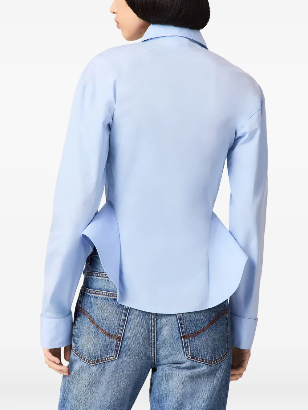 Stella McCartney Blouse met peplum taille Blauw