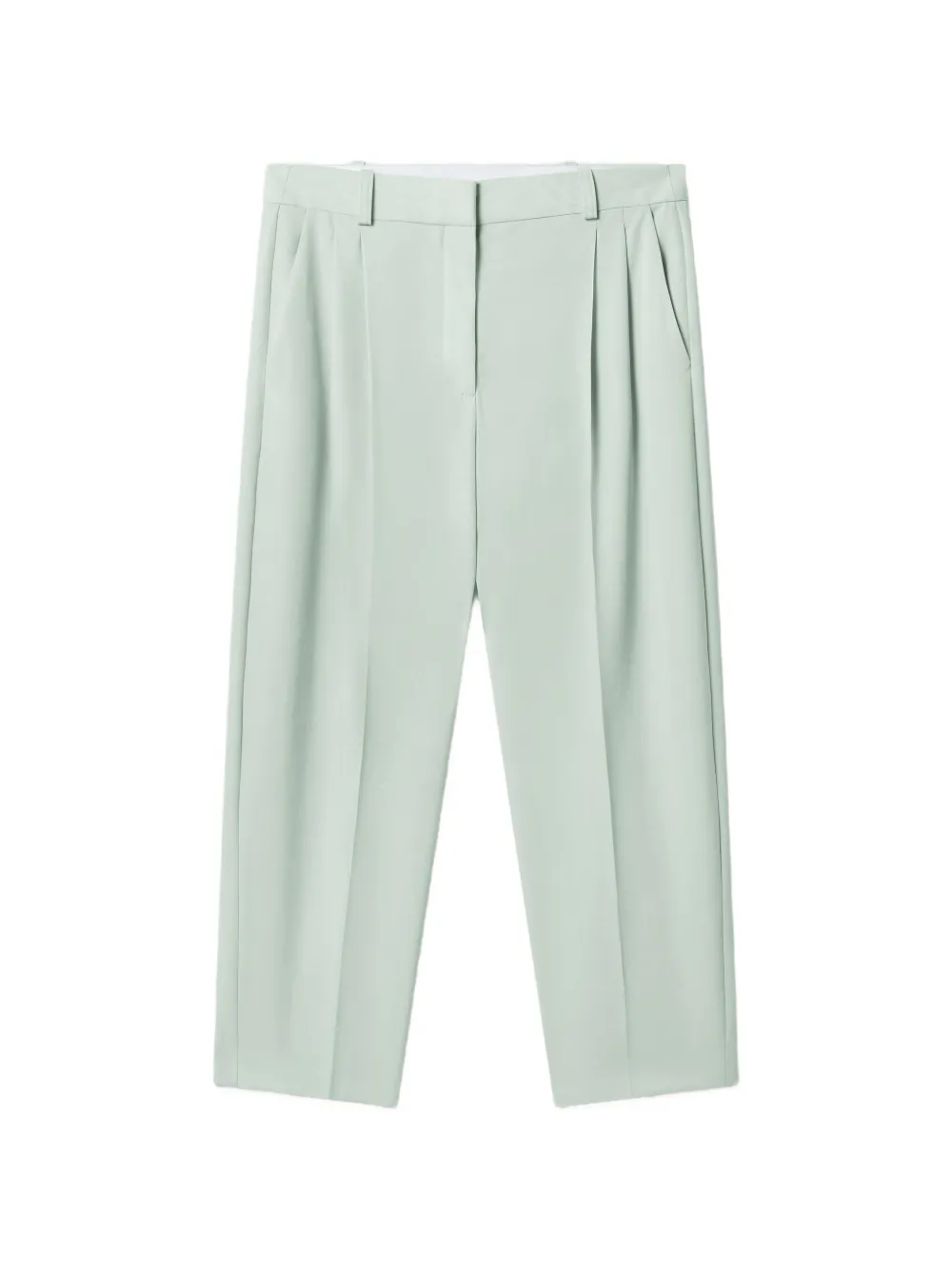 Stella McCartney Pantaloni in lana con pieghe - Verde