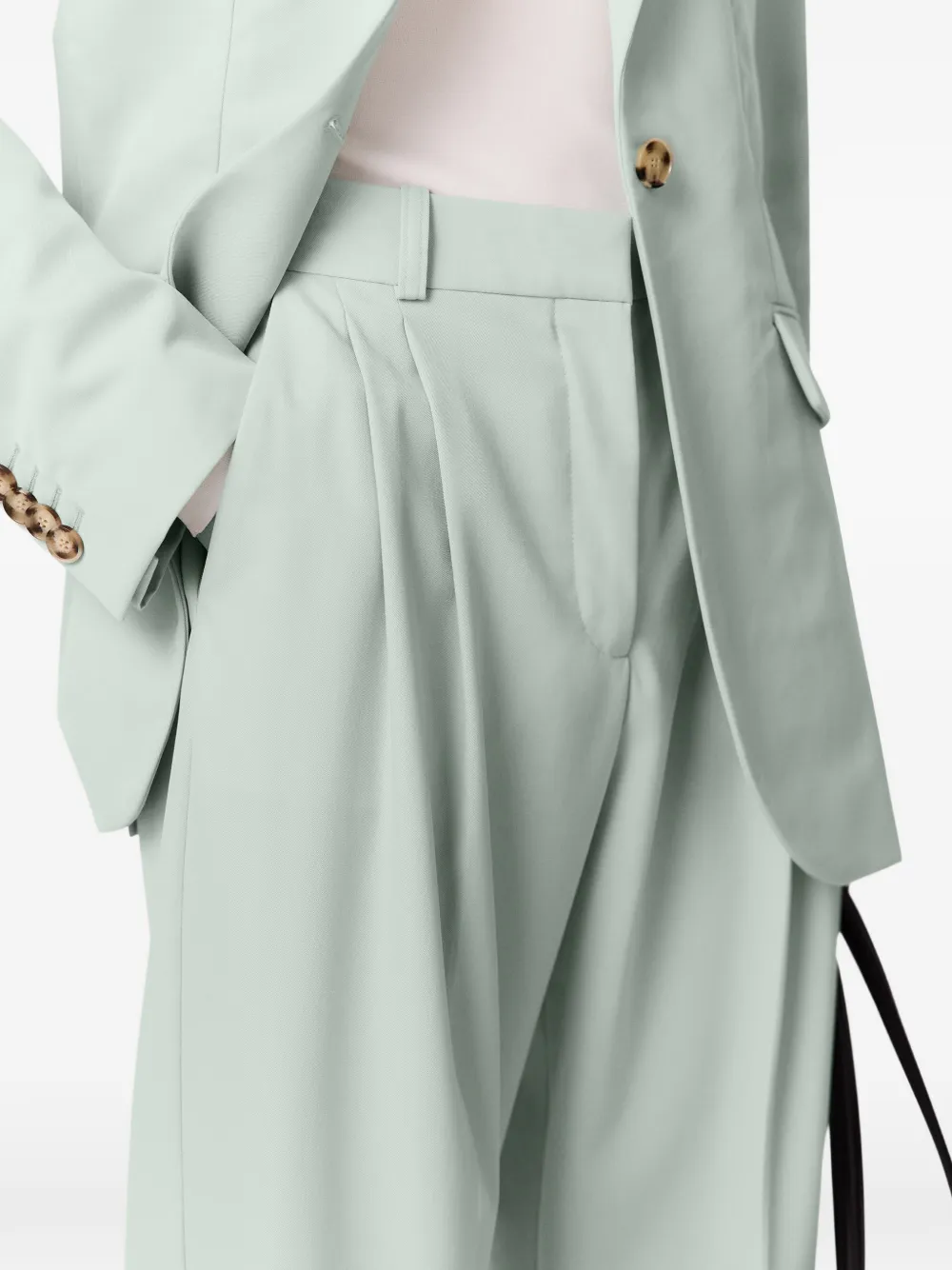 Stella McCartney Wollen plooibroek Groen