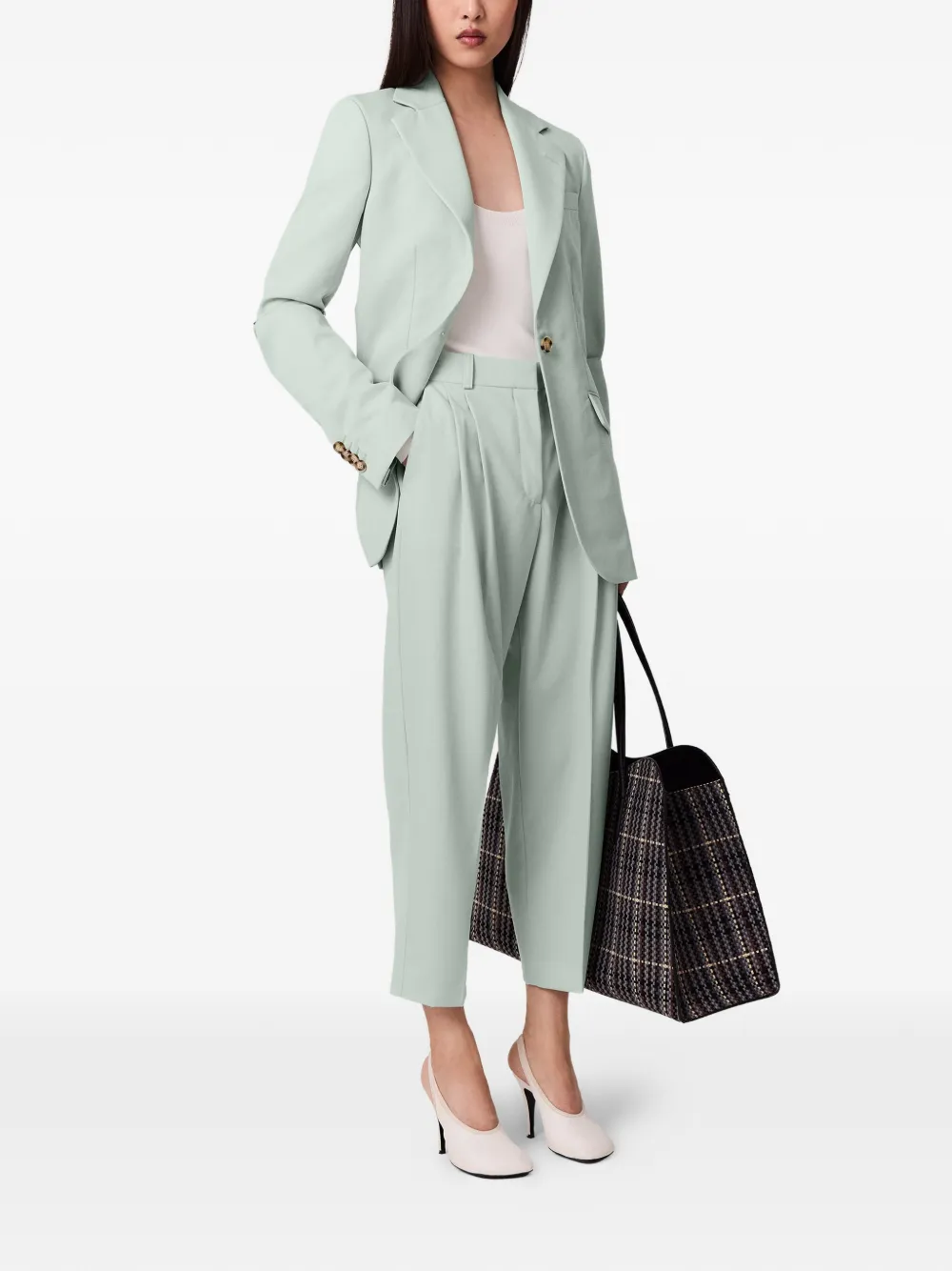 Stella McCartney Wollen plooibroek Groen