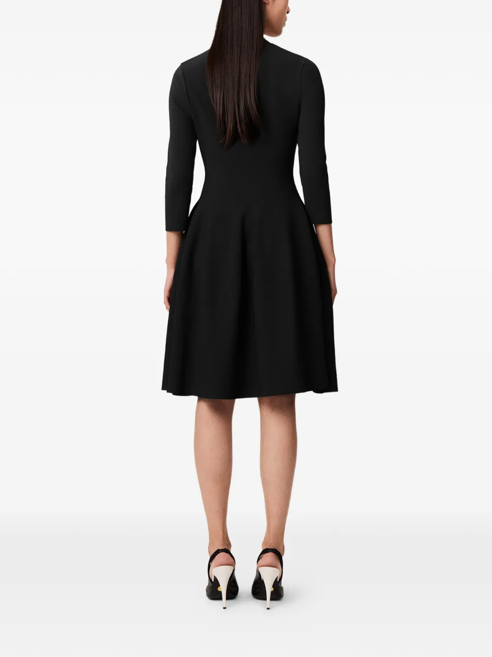 Stella McCartney Gebreide flared jurk Zwart