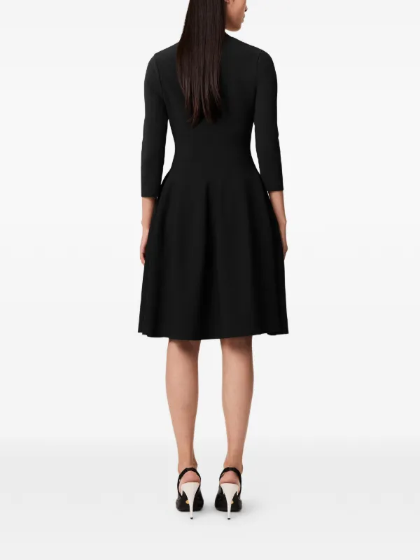 Stella McCartney Women's Compact Knit Fit-And-Flare Knee-Length Dress - Black
