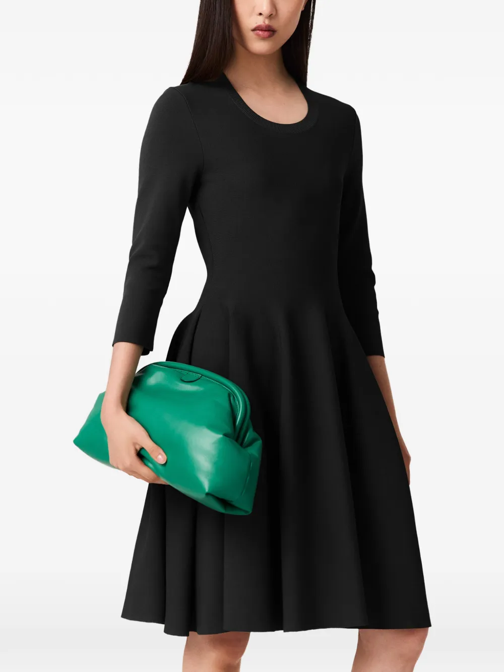 Stella McCartney Gebreide flared jurk Zwart