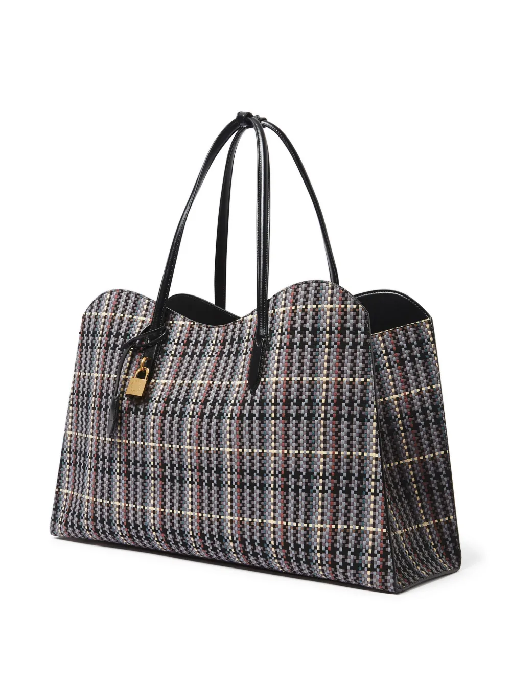 Stella McCartney Geruite geweven shopper Zwart